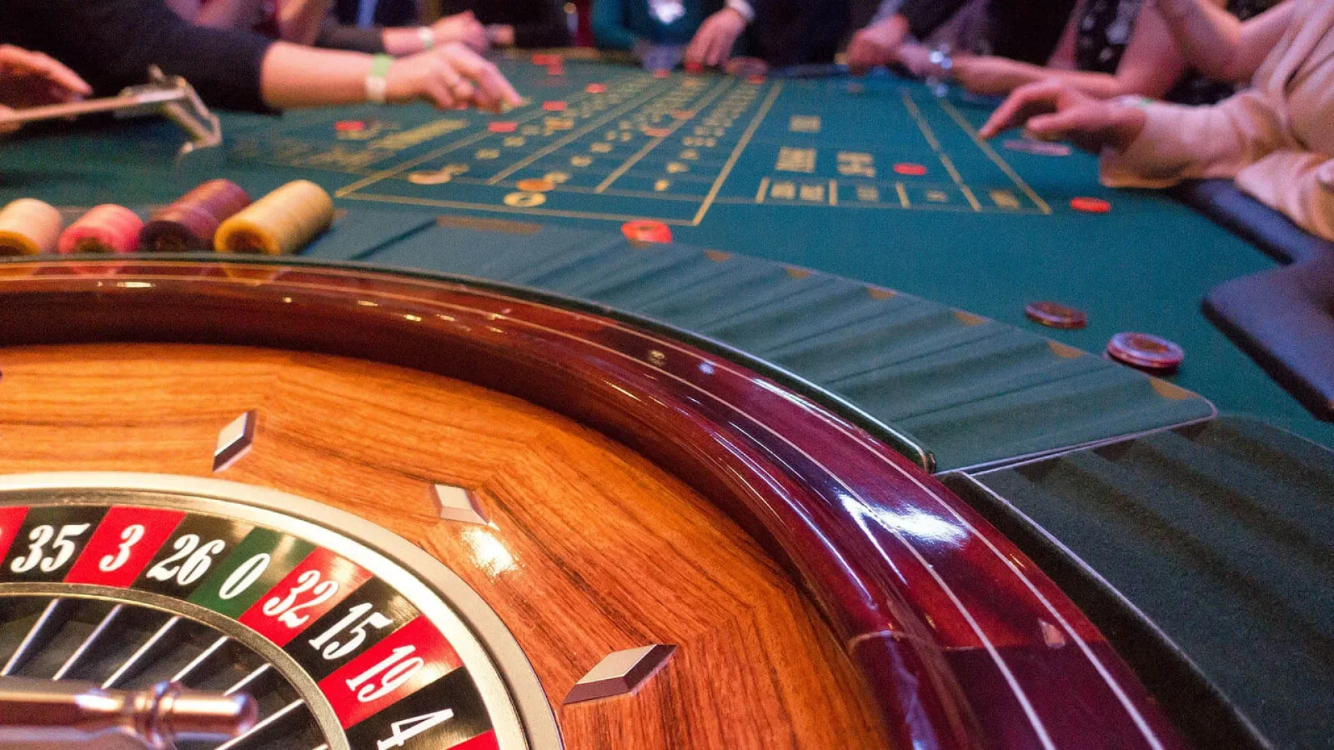 Ein Roulette in einem Kasino